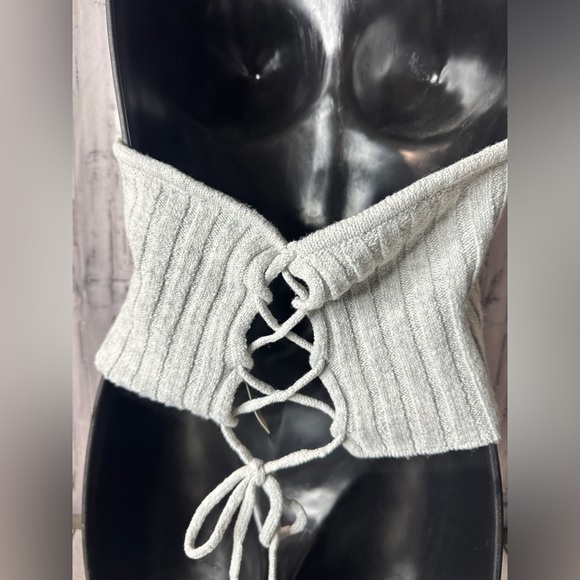 Cozy Girl Cutie Mock Neck Lace-Up Sweater Top - Picture 9 of 10